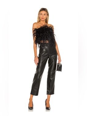 Lamarque Zaina black feather bustier